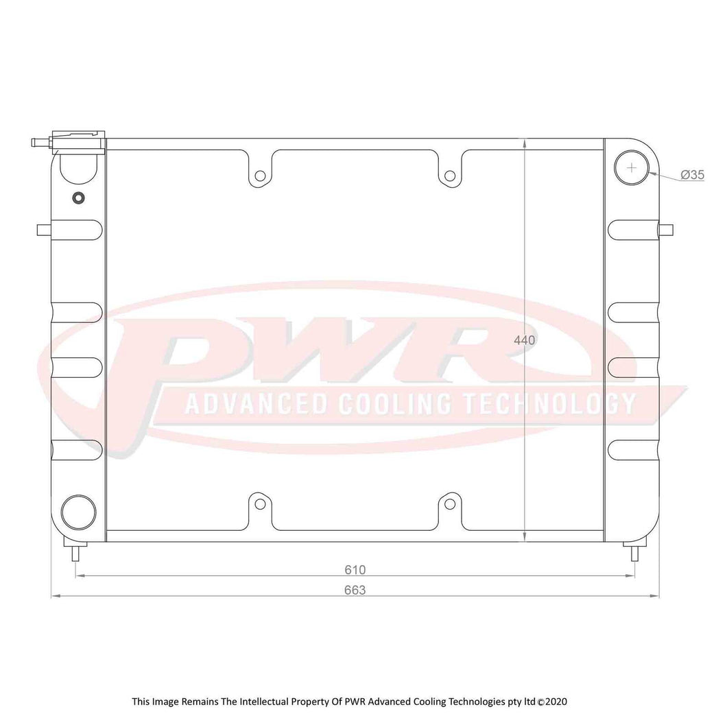 55mm Radiator (Holden Commodore VP-VS LS1 Auto 91-00) w/ 16