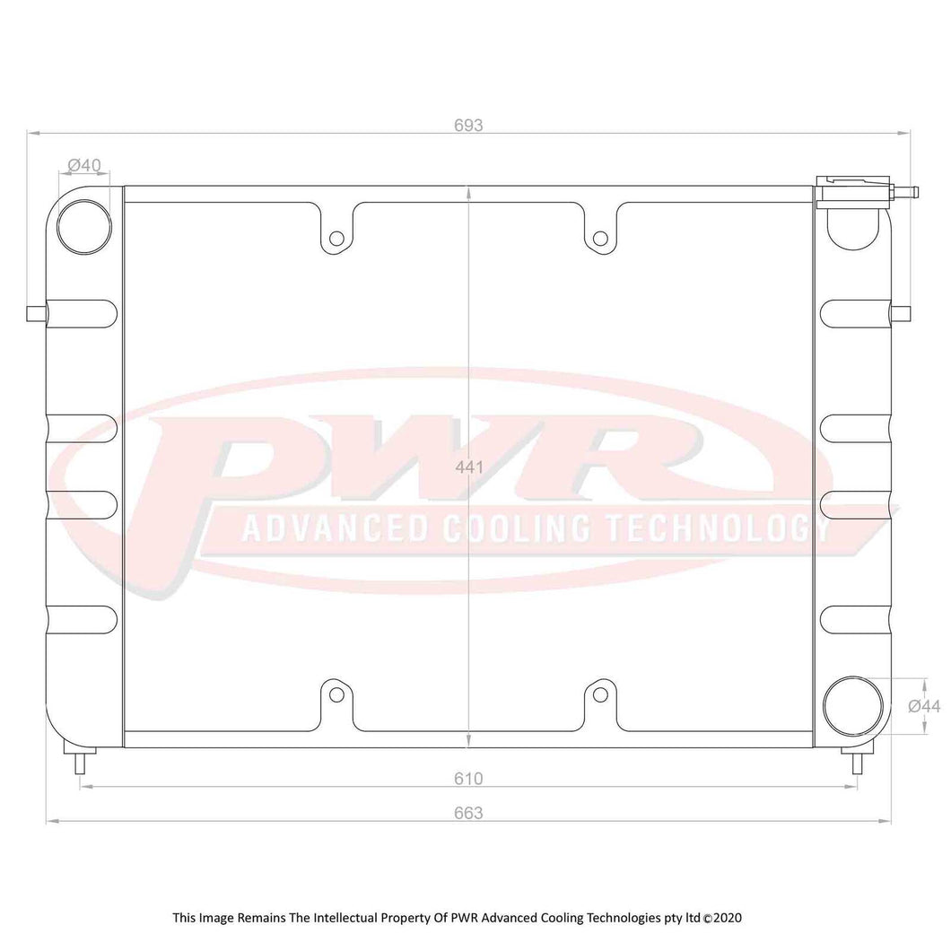 55mm Radiator (Holden Commodore VP-VS Chev V8 91-00) w/ 16