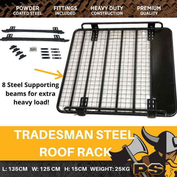 Steel Tradesman Roof Rack suitable for Volkswagen Amarok 2009 - 2021