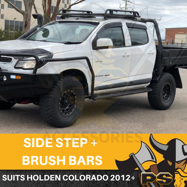 Heavy Duty Side Steps & Brush Rail Bars for Holden Colorado RG 12-20