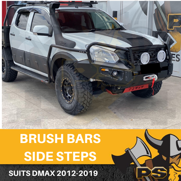 Heavy Duty Side Steps & Brush Rail Bars suit Isuzu D-Max 2012-2020 DMAX