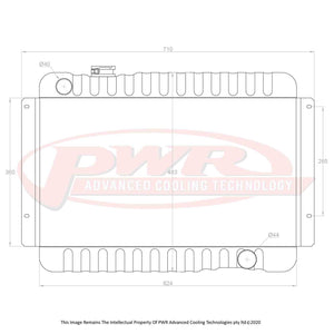55mm Radiator (Holden Torana LH-LX Chev V8 74-78)