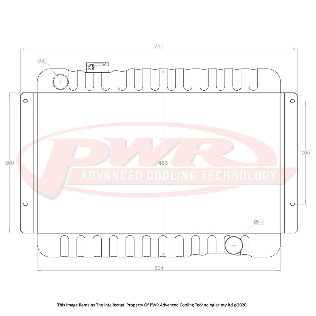 55mm Radiator (Holden Torana LH-LX Chev V8 74-78)