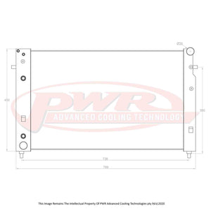 55mm Radiator (Holden Monaro V2 CV8 LS2 V8 Auto 01-02)