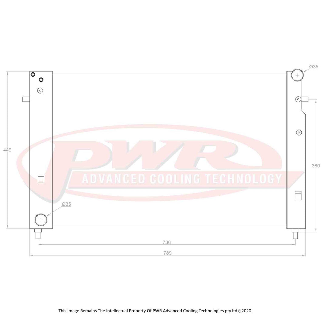 55mm Radiator (Holden Monaro V2 CV8 LS2 V8 01-02)