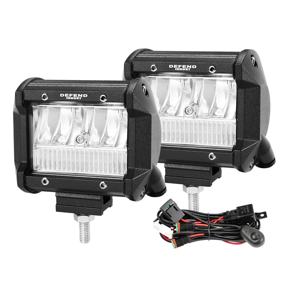 DEFEND INDUST 4inch Led Light Bar 1 Lux @ 150M IP67 3,200 Lumens