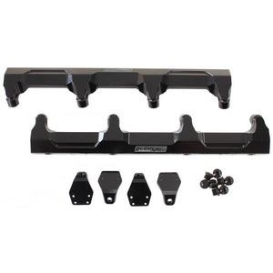 GM LSA SUPERCHARGED FUEL RAIL -8ORB INLETS / OUTLETS BILLET Black