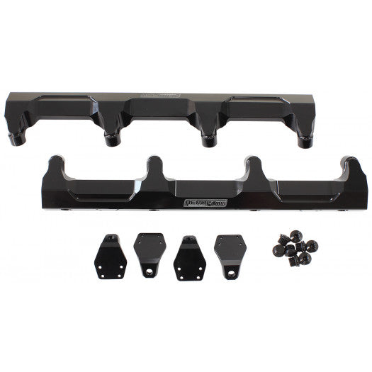 GM LSA SUPERCHARGED FUEL RAIL -8ORB INLETS / OUTLETS BILLET Black