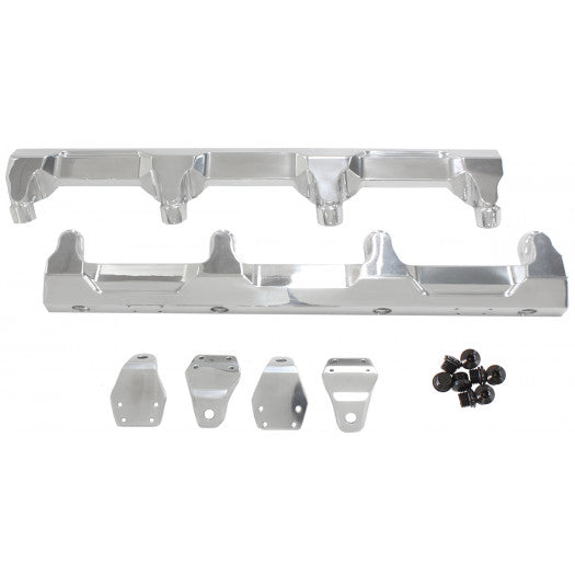 GM LSA SUPERCHARGED FUEL RAIL -8ORB INLETS / OUTLETS BILLET Polished