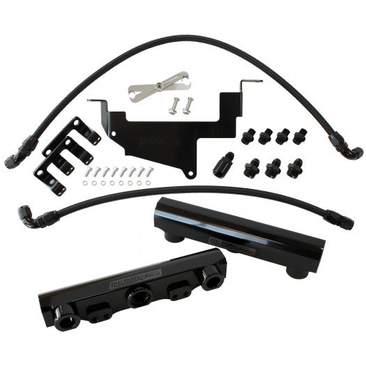 TOYOTA 86 / BRZ FUEL RAIL KIT -8ORB INLETS / OUTLETS Black