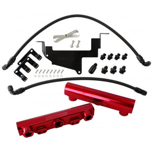 TOYOTA 86 / BRZ FUEL RAIL KIT -8ORB INLETS / OUTLETS Red