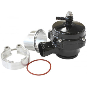 50mm PLUMB BACK BLOW OFF VALVEBLACK V-BAND WITH 34MM BARB