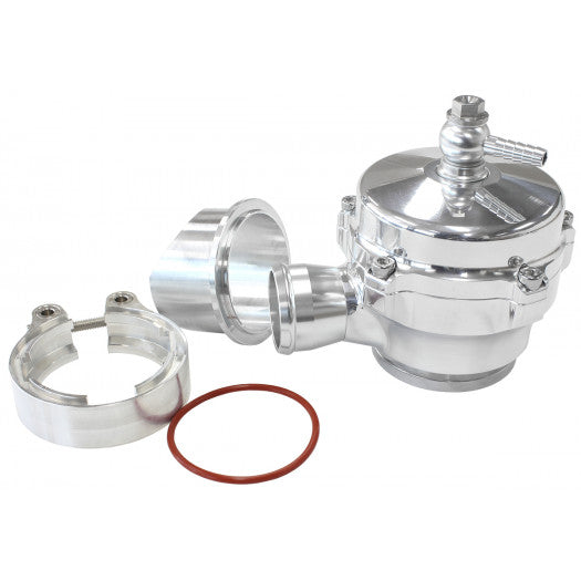 50mm PLUMB BACK BLOW OFF VALVEPOLISHED V-BAND WITH 34MM BARB
