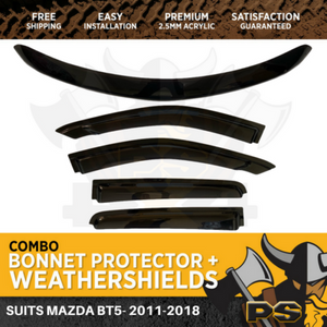 Bonnet Protector Weather shields Visor for Mazda BT50 BT-50 2011-2020 Dual cab