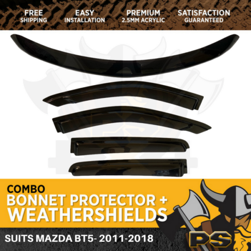Bonnet Protector Weather shields Visor for Mazda BT50 BT-50 2011-2020 Dual cab