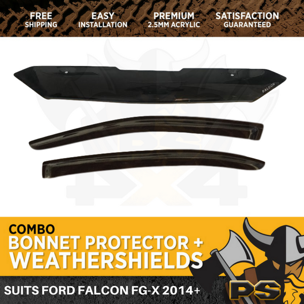 Bonnet Protector Weathershields For Ford Falcon FG-X 2014+ Ute FGX