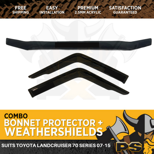 Bonnet Protector Weathershields UTE suit Toyota Landcruiser 2007-2016 70 76 78 79 Series