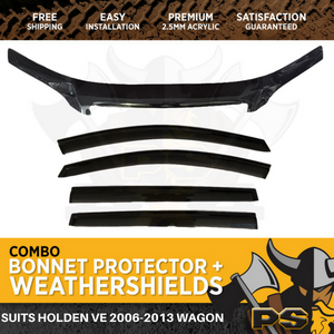 Bonnet Protector & Weathershields for Holden VE 2006-2013 WAGON Commodore
