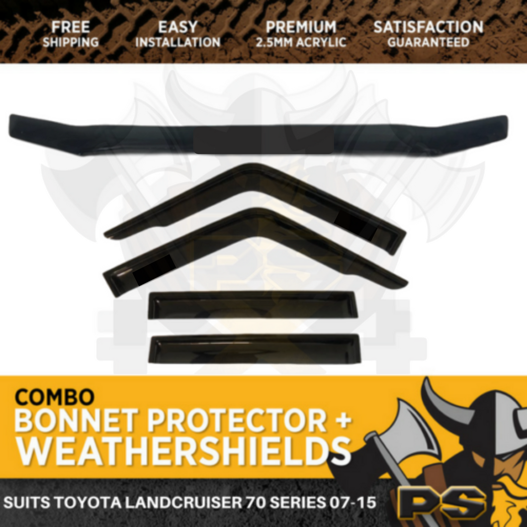 Bonnet Protector Weathershields suit Toyota Landcruiser 2007-2016 70 76 78 79 Series