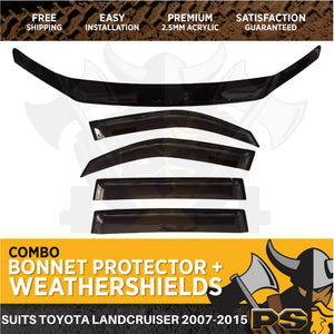 Bonnet Protector, Weathershields to suit Toyota Landcruiser 200 Series 2007-2015