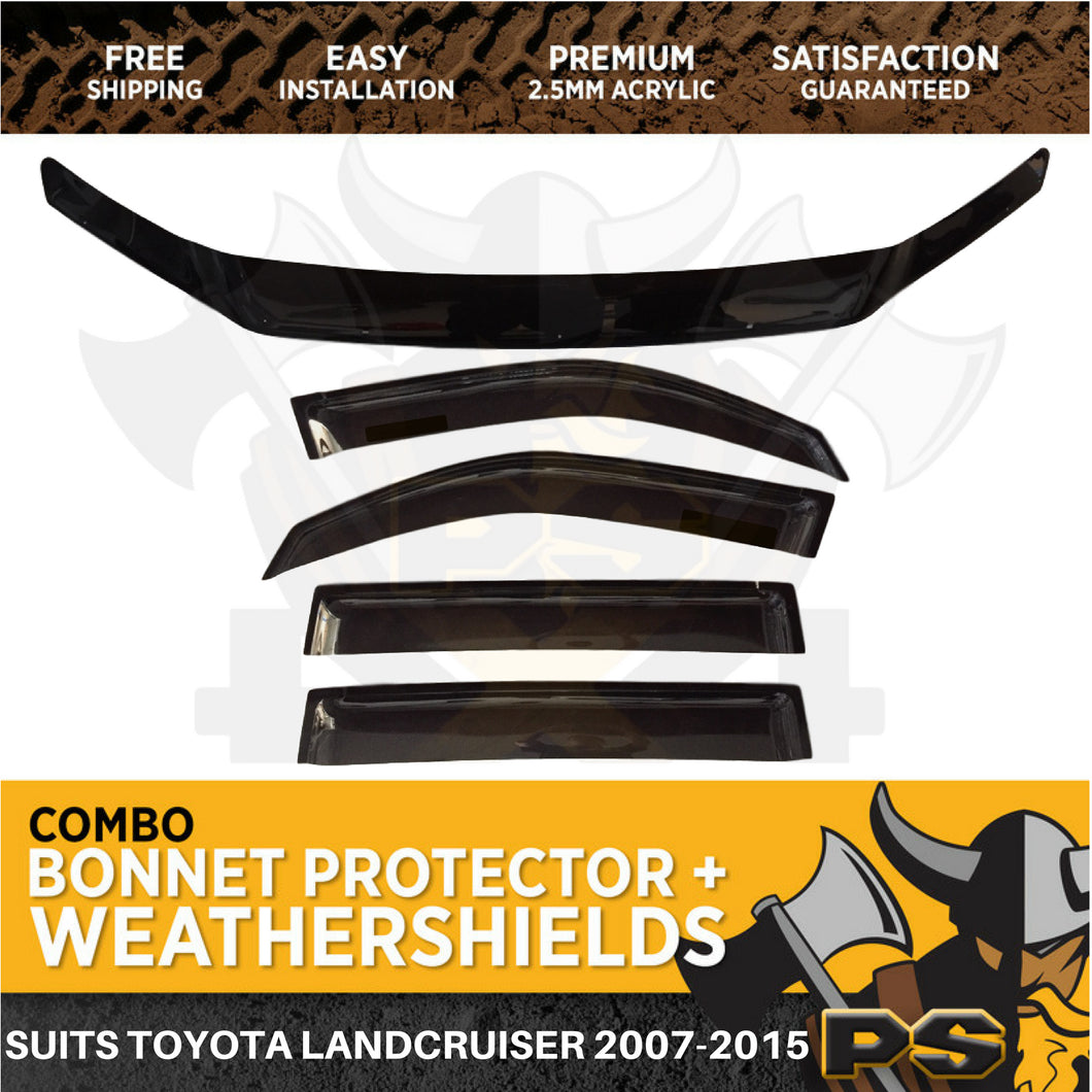 Bonnet Protector, Weathershields to suit Toyota Landcruiser 200 Series 2007-2015