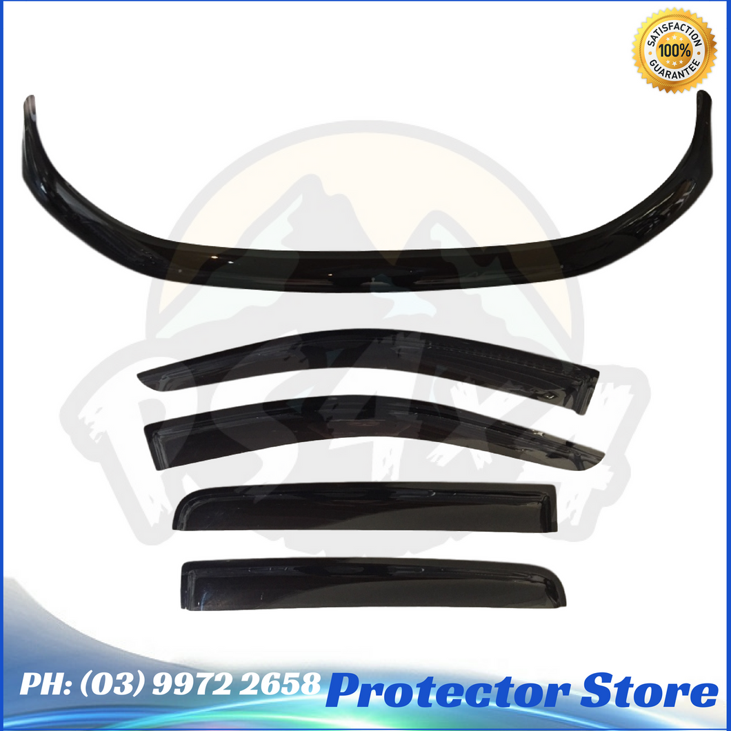 Bonnet Protector & Window Visors Weather Shield to suit Ford Ranger PX 2011-2015
