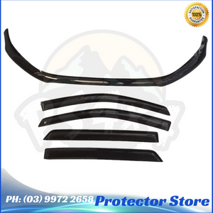 Bonnet Protector + Window Visors Weather shields to suit Ford Everest 2015-2020