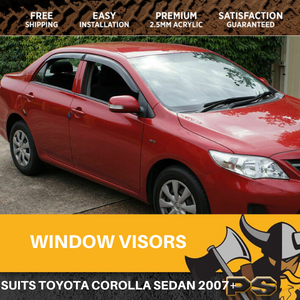 Superior Weather Shields Window Visor to suit Toyota Corolla Sedan 2007-2012