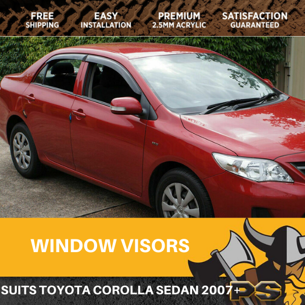 Superior Weather Shields Window Visor to suit Toyota Corolla Sedan 2007-2012