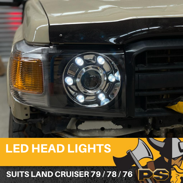 LED Head lights Toyota Landcruiser VDJ 79 78 76 Series 2007 - 2021 Land Cruiser