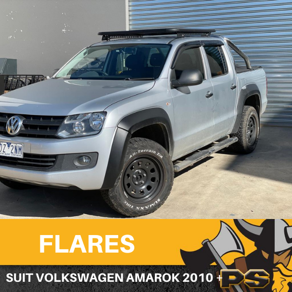 PS4X4 VW VOLKSWAGEN AMAROK MATTE BLACK FLARES 11-19 6PC