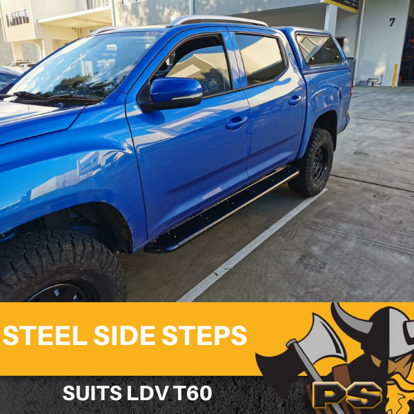 PS4X4 Side Steps to suit LDV T60 Off Road Side Steps