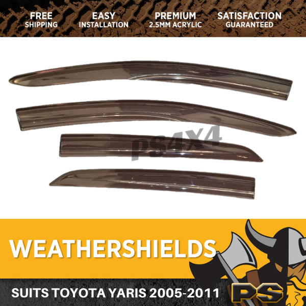 Superior INJECTION WEATHER SHIELDS to suit Toyota Yaris 2005-2011 Window Visors
