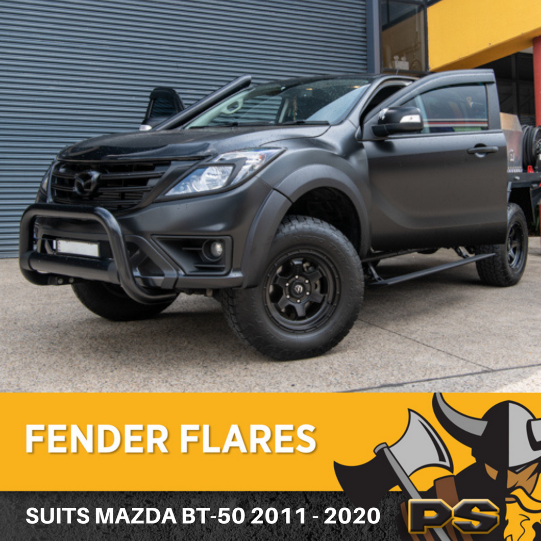 PS4X4 Matte Black OEM Flares For Mazda BT50 BT-50 Fender Flares 2011-2020