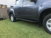 Load image into Gallery viewer, HOLDEN COLORADO (2012-2018) RG HIGH TENSILE STEEL 4X4 ROCK SLIDER SIDE STEPS
