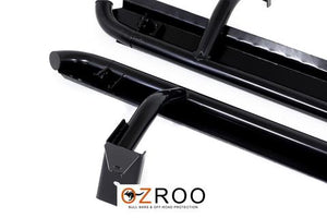 TOYOTA HILUX ROCK SLIDERS - (2005-15) KUN HIGH TENSILE STEEL 4X4 SIDE STEPS