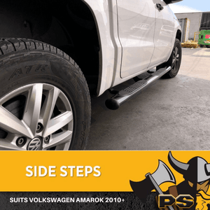Black Side Steps 4 Inch Volkswagen Amarok 2010-2020 Dual Cab Running Boards