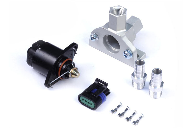 Idle Air Control Kit - Billet 2 Port Housing & 2 Screw Style Motor
includes  3/8 (10mm)