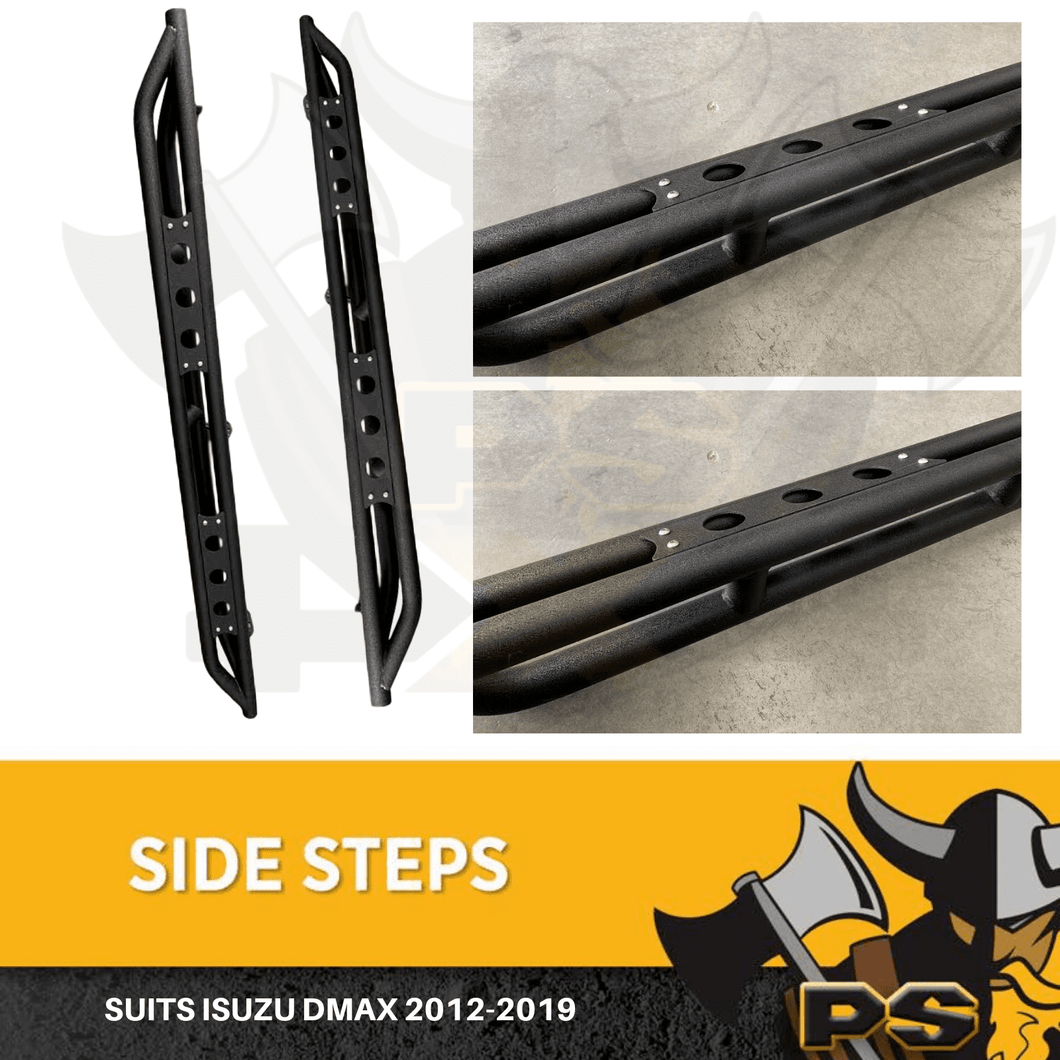 Heavy Duty Side Steps Isuzu Dmax D-max 2012-2019 Dual Cab Running Boards