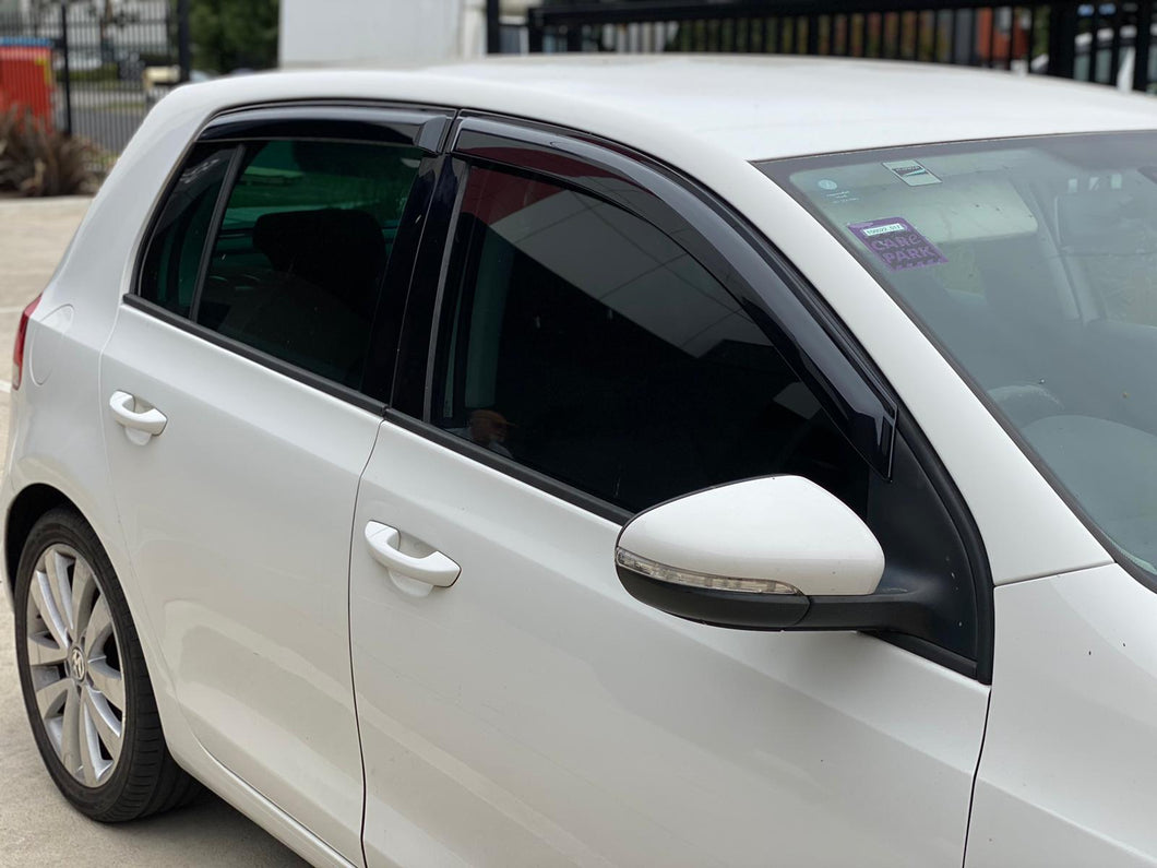 Weathershields Window Visors Weather Shields fit VW Golf MK6 GTI R 09-12