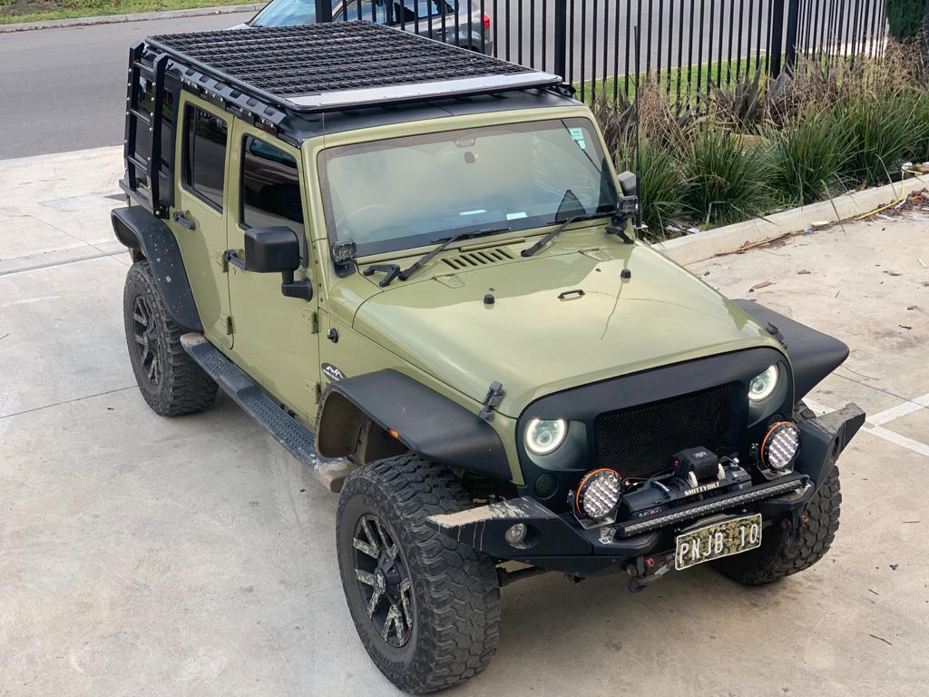 PS4X4 Jeep Wrangler JK 4 Door Roof Rack Steel Flat