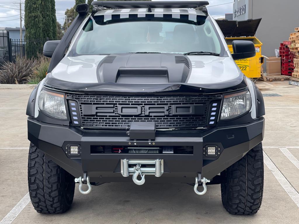 Raptor Matte Black Grille for 2011 - 2015 PX1 Ford Ranger with LED