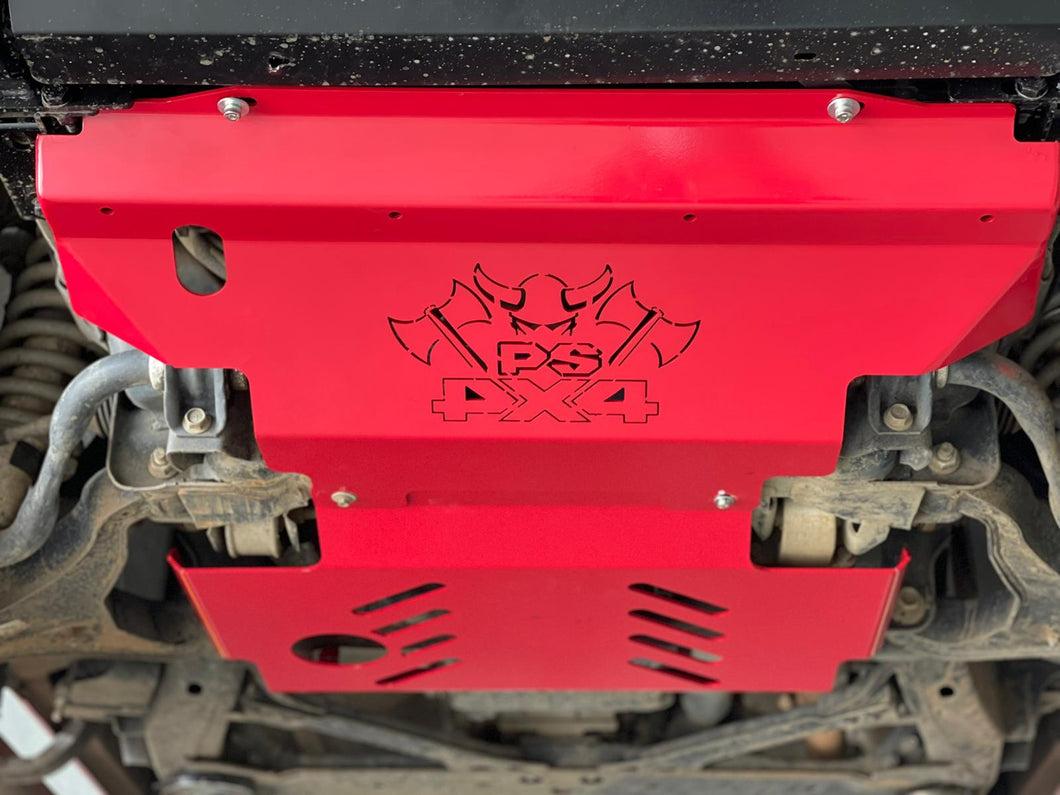 Nissan Navara D40 Bash Plate 4MM Steel Red Under Carriage Protection