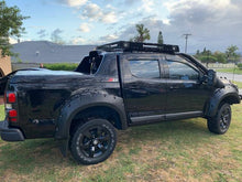 Load image into Gallery viewer, HOLDEN COLORADO (2012-2019) DUAL CAB ULTIMATE ROOF RACK - INTEGRATED LIGHT BAR &amp; SIDE LIGHTS
