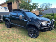 Load image into Gallery viewer, HOLDEN COLORADO (2012-2019) DUAL CAB ULTIMATE ROOF RACK - INTEGRATED LIGHT BAR &amp; SIDE LIGHTS
