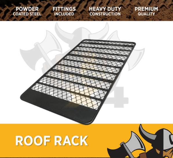 2.2M Steel Flat Roof Rack fit Toyota Land Cruiser 80 Series Rain Gutter Full Length