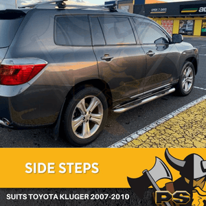 Aluminum Chrome Side Steps Running Board For Toyota Kluger 2007-2010 Model