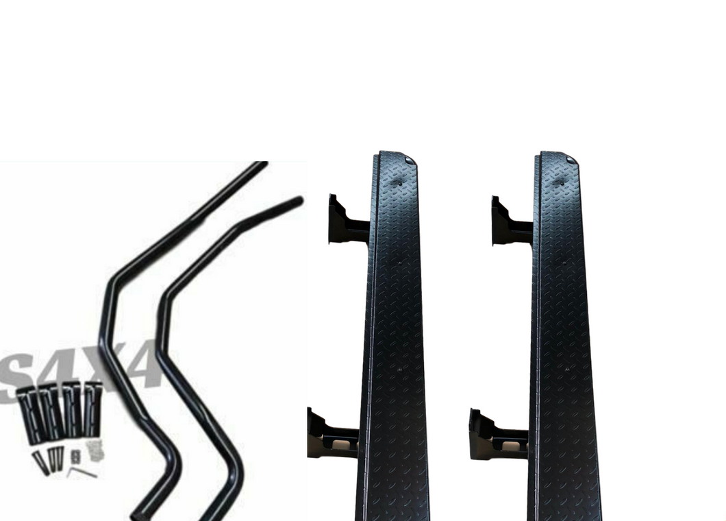PS4X4 Heavy Duty Steel Side Steps for Toyota Hilux 1997 - 2001 with Brush bar