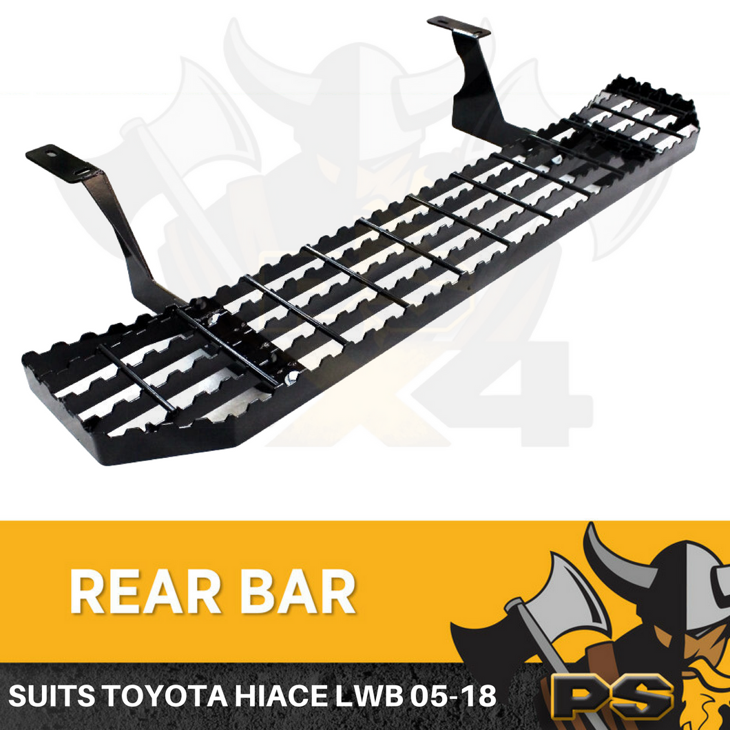 LWB Black Rear Steel Step suit Toyota Hiace 2005-2018