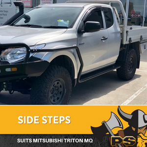 Steel Side Steps & Brush Bars for Mitsubishi Triton MQ SPACE CAB 2015 - 2022